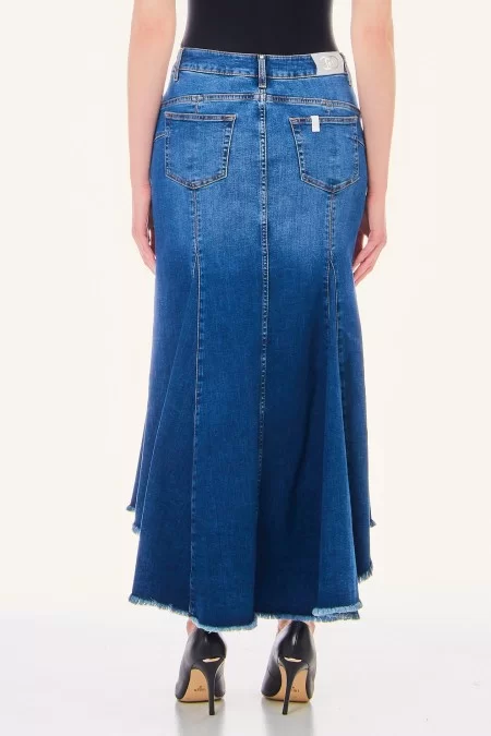 LIU JO BLUE DENIM GONNA B.UP LUNGA SIREN