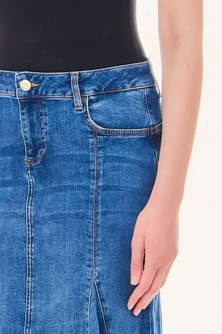 LIU JO BLUE DENIM GONNA B.UP LUNGA SIREN