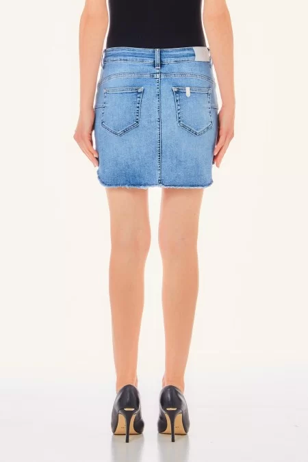 LIU JO BLUE DENIM GONNA MINI B UP FAME REG.W