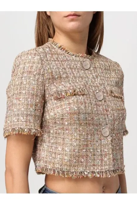 LIU JO COLLECTION GIACCA CROPPED SFRANGIATA