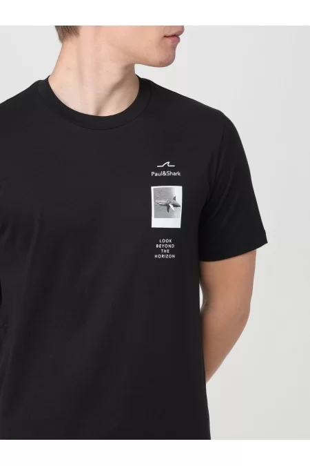 PAUL&SHARK Cotton Jersey T-shirt With Prints