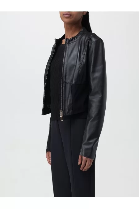 PINKO GIANO GIUBBINO IN PELLE E DRILL STRECH