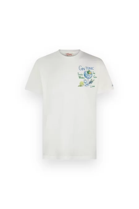 SAINTBARTH MC2 TSHIRT MAN - GIN GLASS 01N EMB