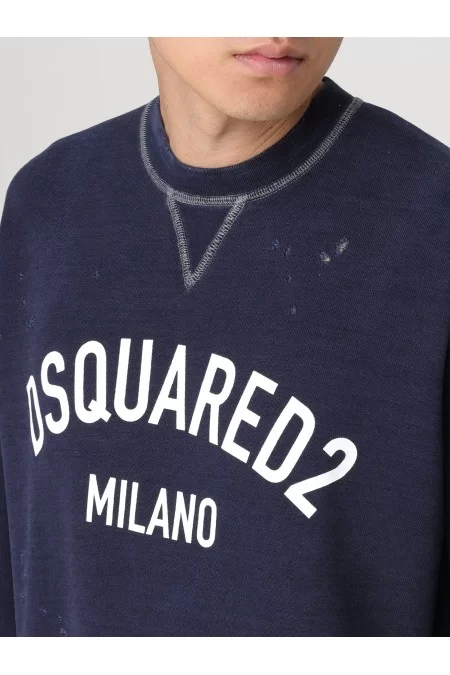 DSQUARED2 Sweatshirt DSQUARED2 Per Uomo Maglione Di Alta Qualità Con Design Alla Moda. Materiale Morbido E Confortevole Per Un Look Elegante E Casual. Perfetto Per Ogni Occasione, Dalla Palestra Alle Uscite Informali