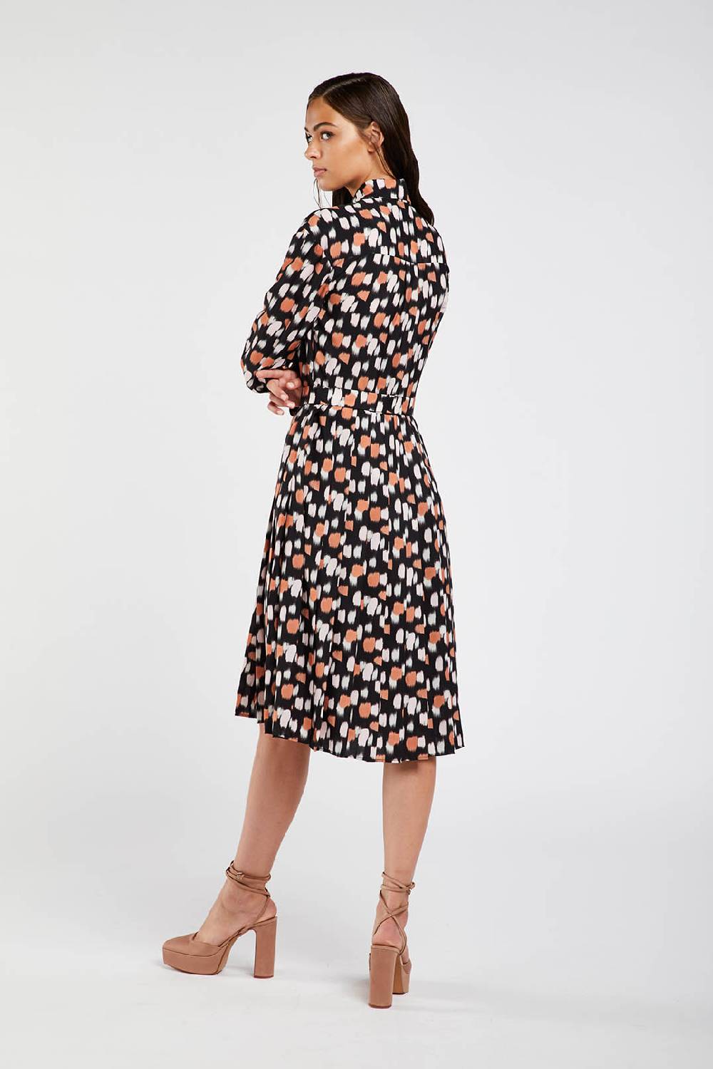 Piazza Sempione Abito Chemisier Stampato Macchia Pennellata