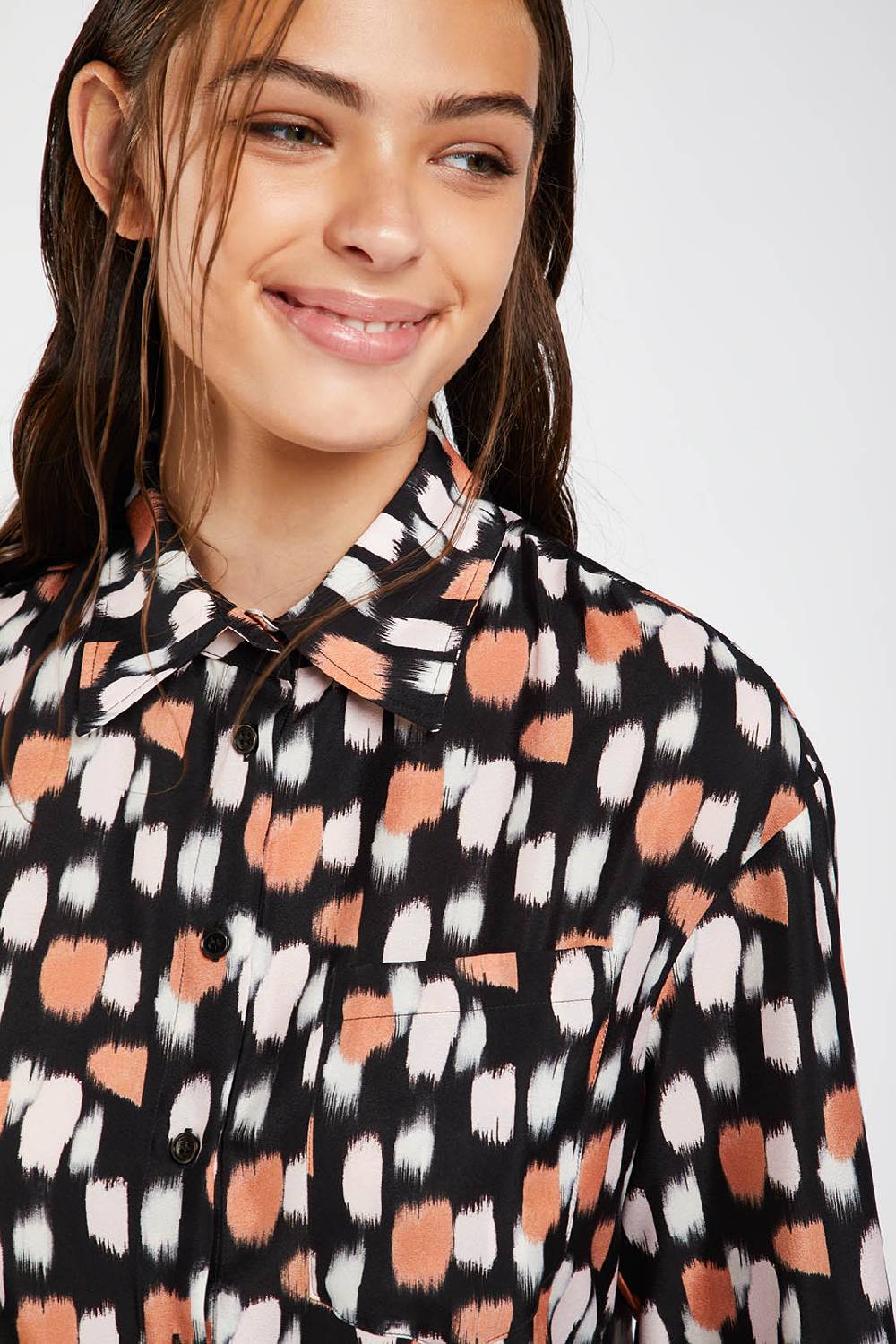 Piazza Sempione Abito Chemisier Stampato Macchia Pennellata