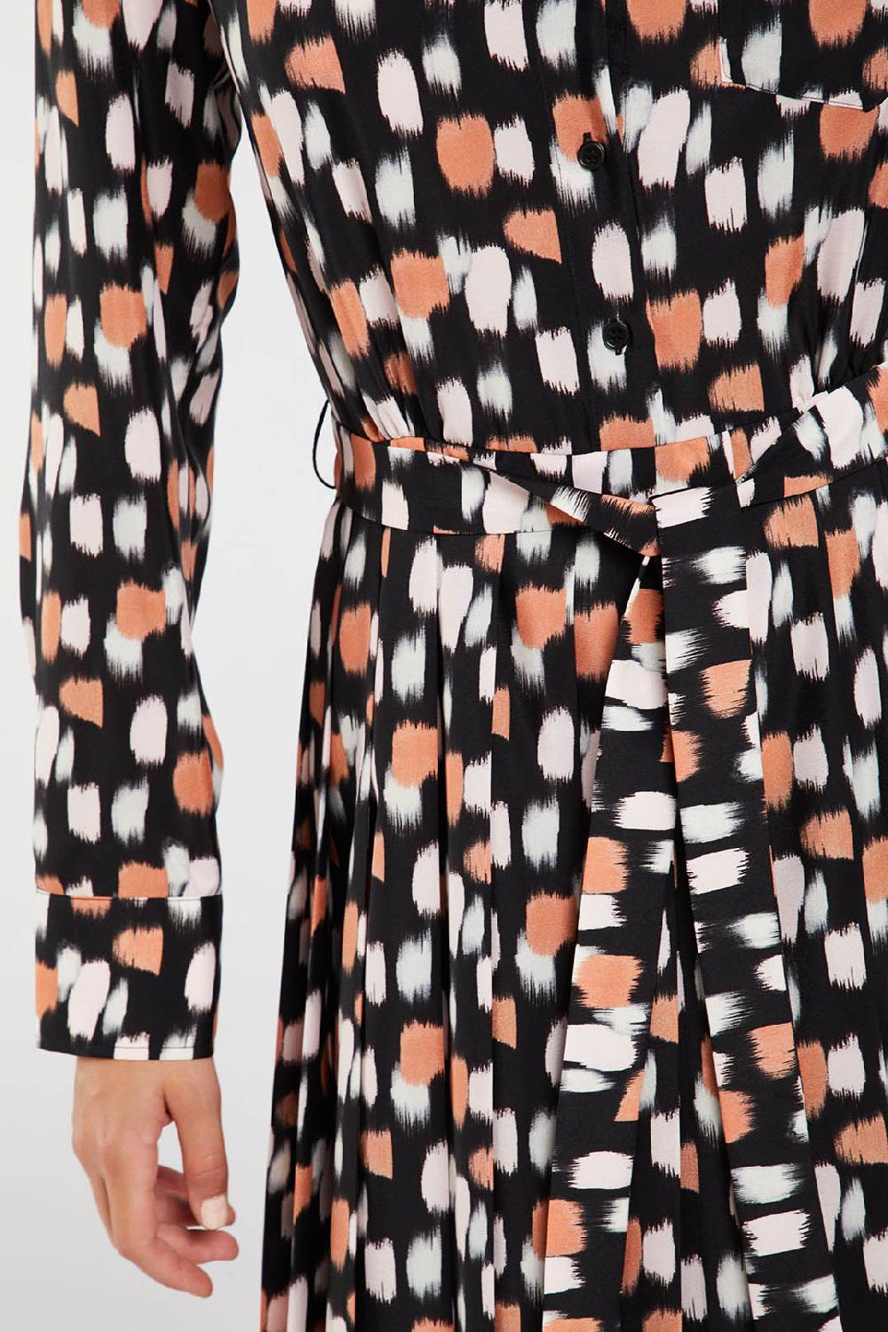 Piazza Sempione Abito Chemisier Stampato Macchia Pennellata