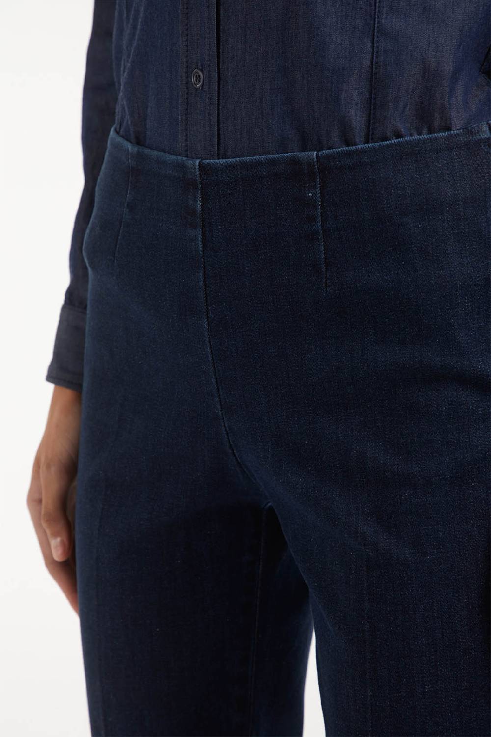 Piazza Sempione AUDREY Pantalone Iconico AUDREY In Denim Blu Elasticizzato