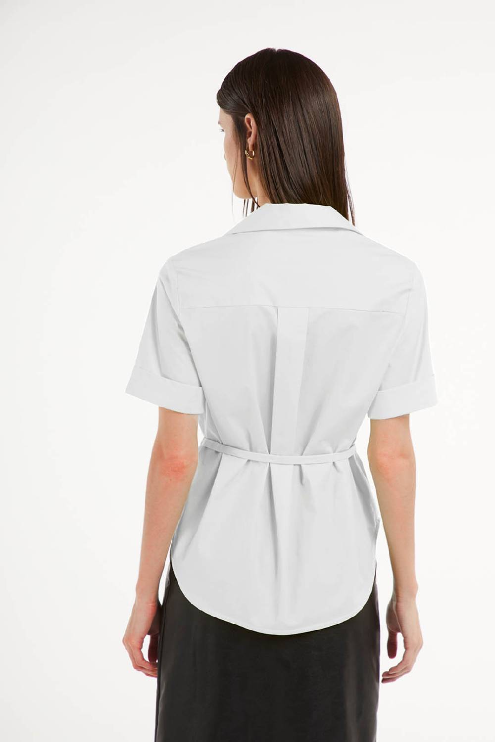 Piazza Sempione Camicia A Maniche Corte Con Cintura