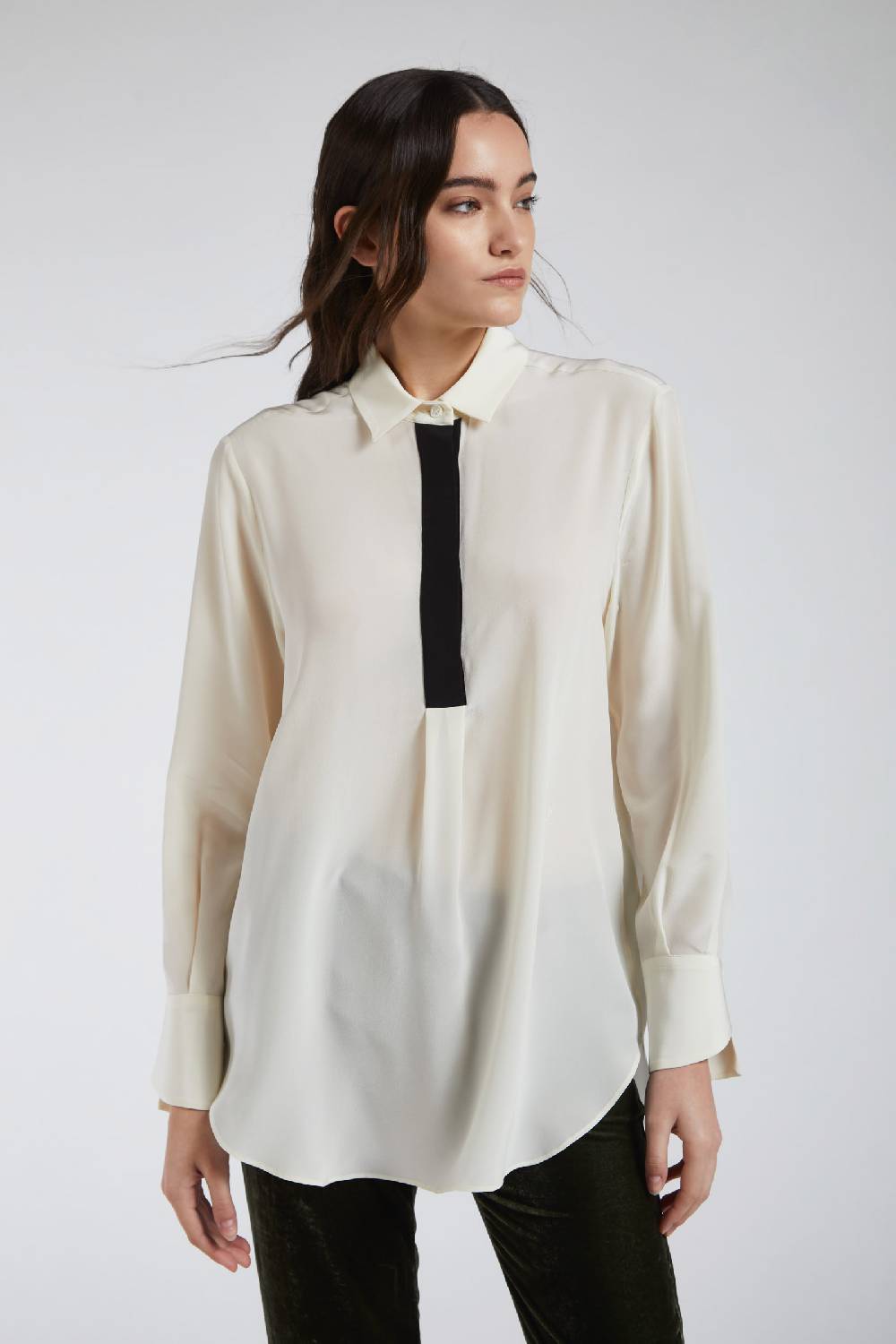 Piazza Sempione Camicia con inserti a contrasto colore