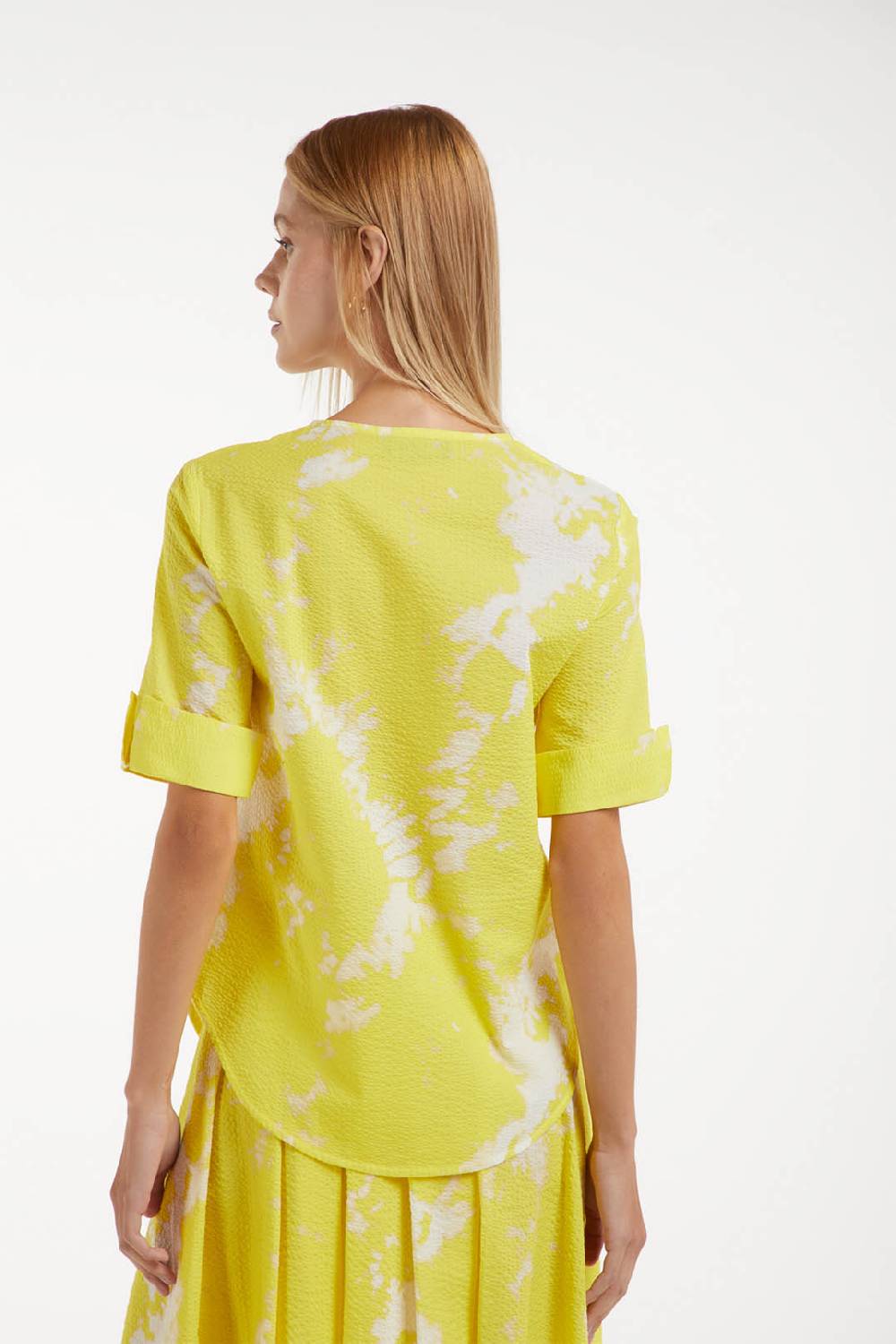 Piazza Sempione Camicia Girocollo Con Stampa Tie And Dye