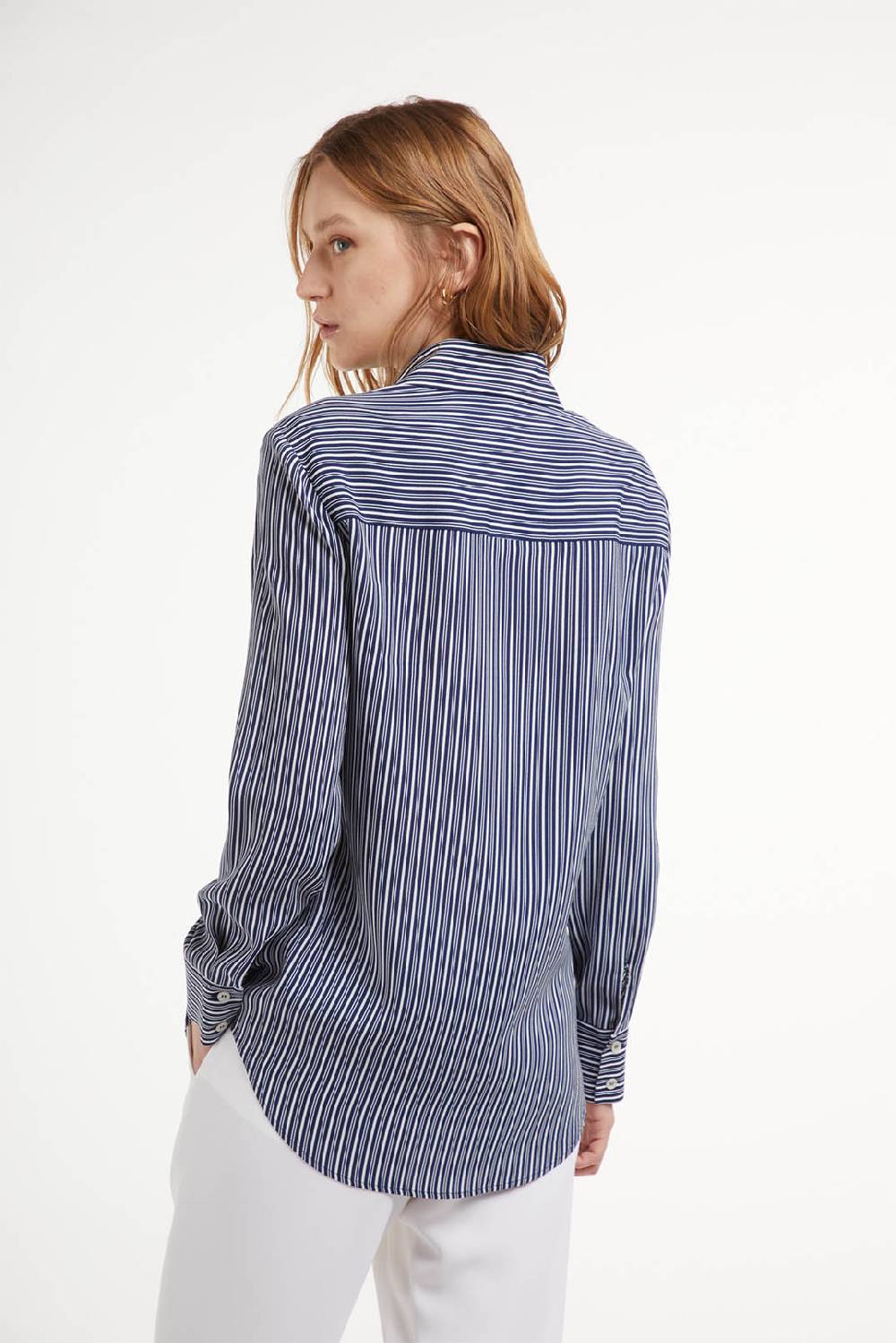 Piazza Sempione Camicia Slim A Maniche Lunghe Con Stampa Righe