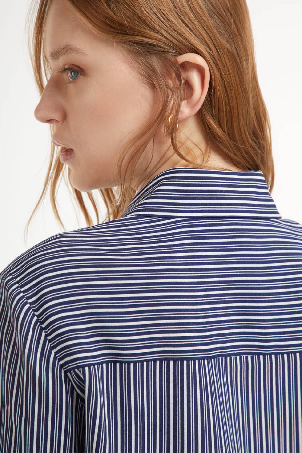 Piazza Sempione Camicia Slim A Maniche Lunghe Con Stampa Righe