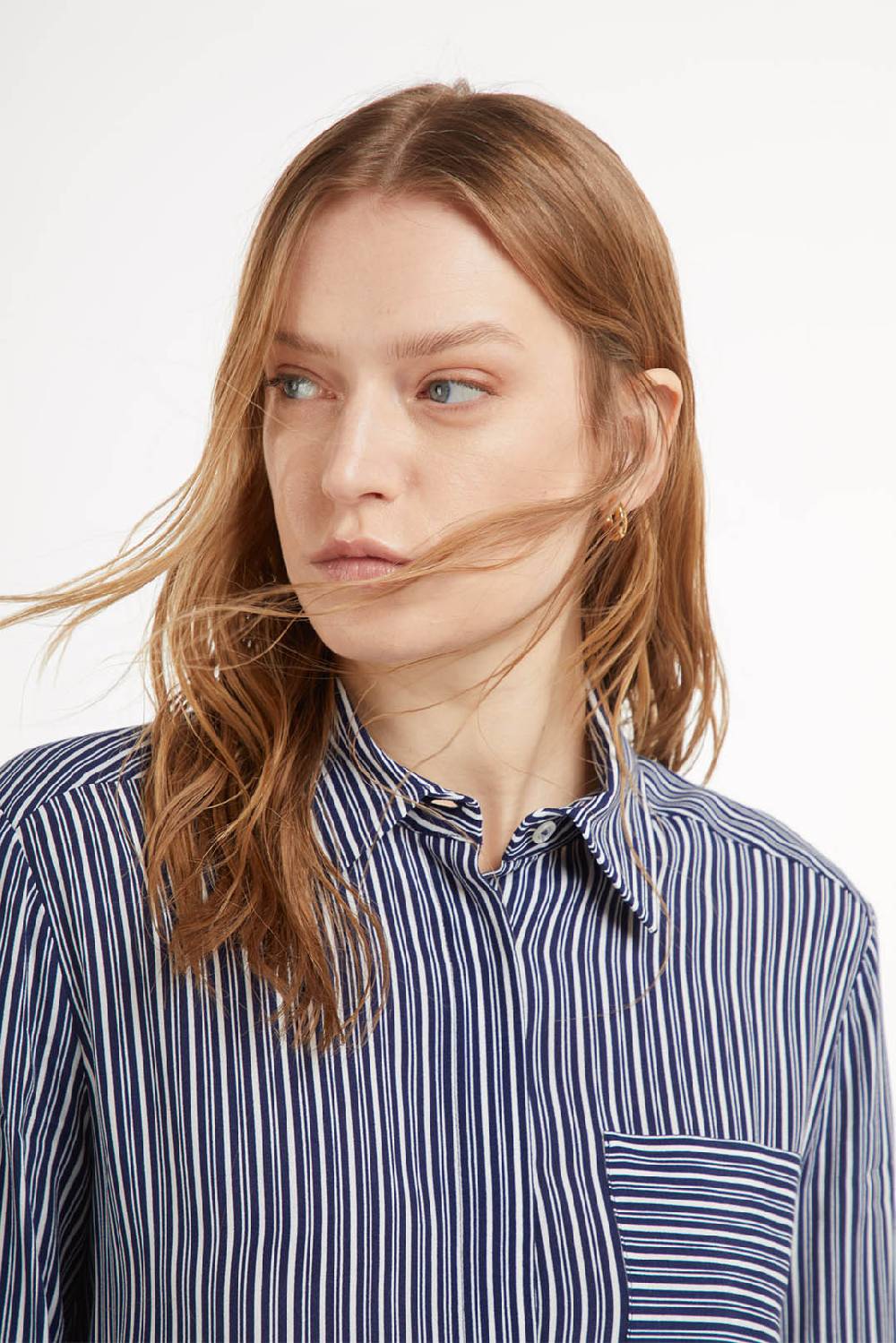 Piazza Sempione Camicia Slim A Maniche Lunghe Con Stampa Righe