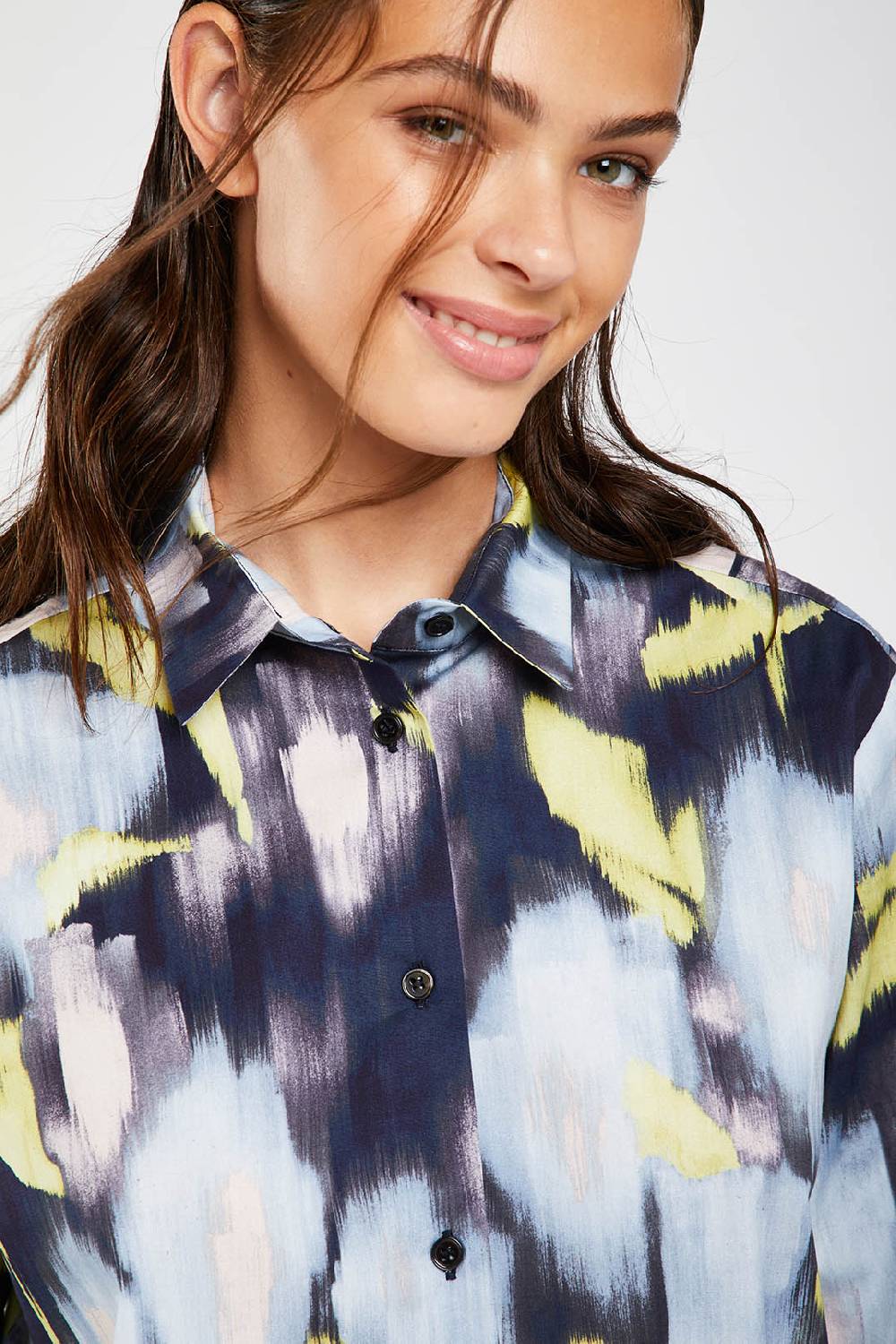 Piazza Sempione Camicia Uomo Con Stampa Fiore Chinè