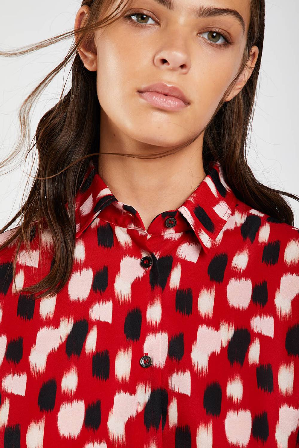 Piazza Sempione Camicia Uomo Stampato Macchia Pennellata