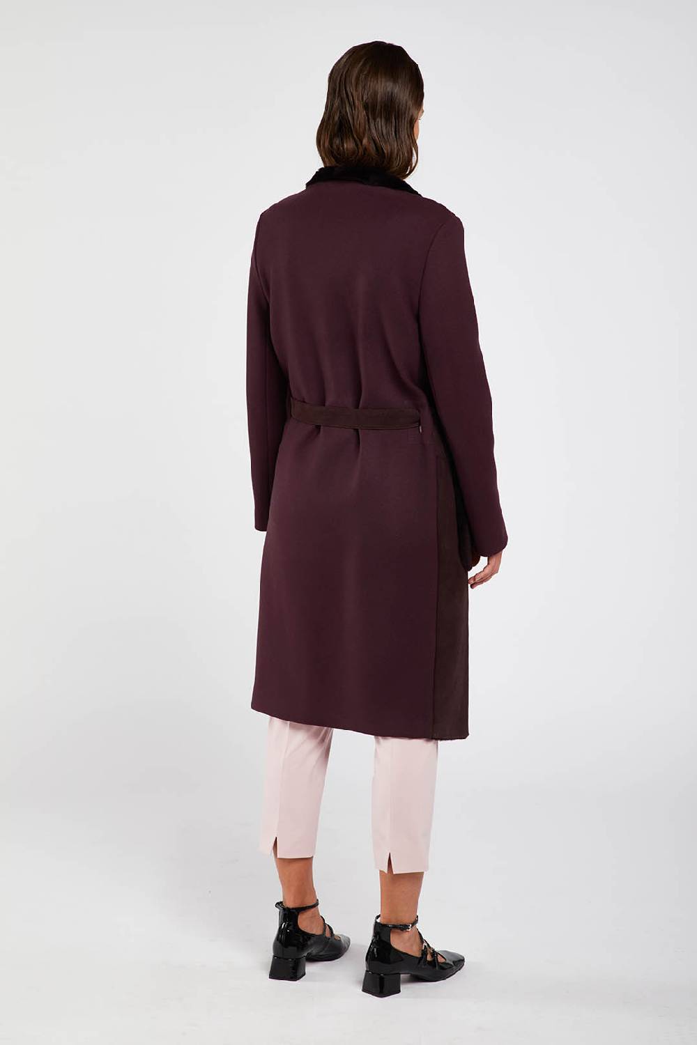 Piazza Sempione Cappotto A Vestaglia Con Dettagli In Pelliccia