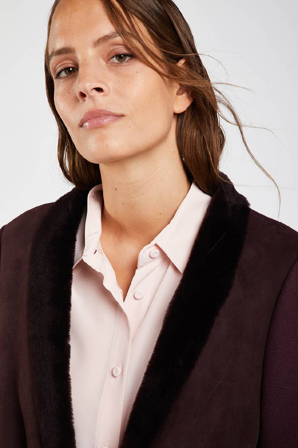 Piazza Sempione Cappotto A Vestaglia Con Dettagli In Pelliccia