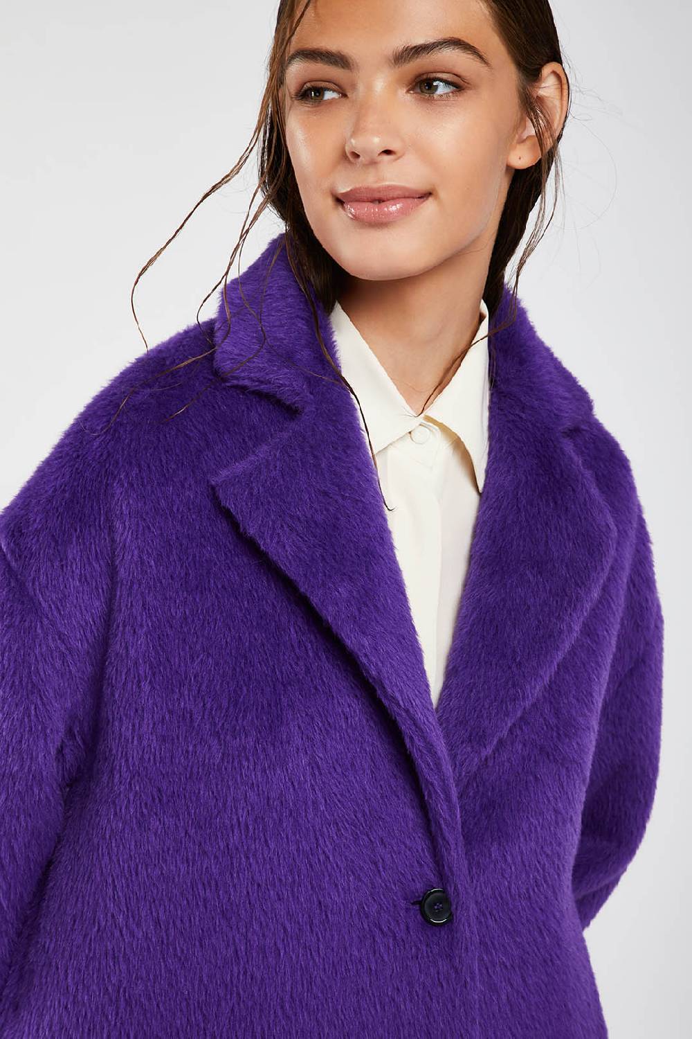 Piazza Sempione Cappotto Fuzzy In Alpaca E Lana Vergine