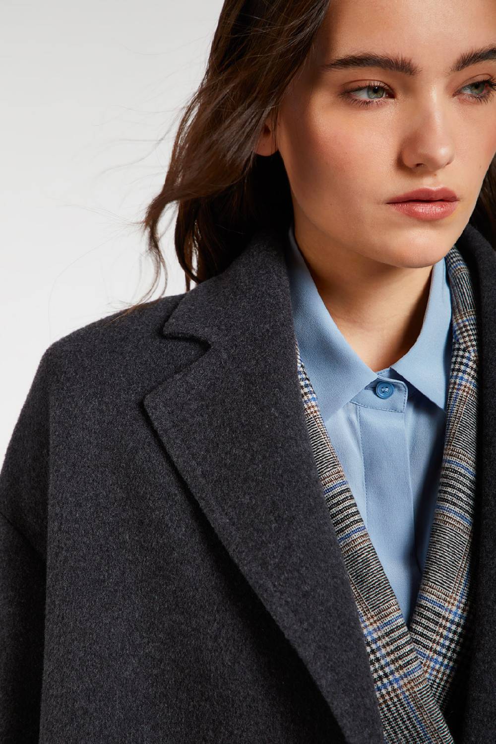 Piazza Sempione Cappotto In Cachemire Con Spalla Scesa