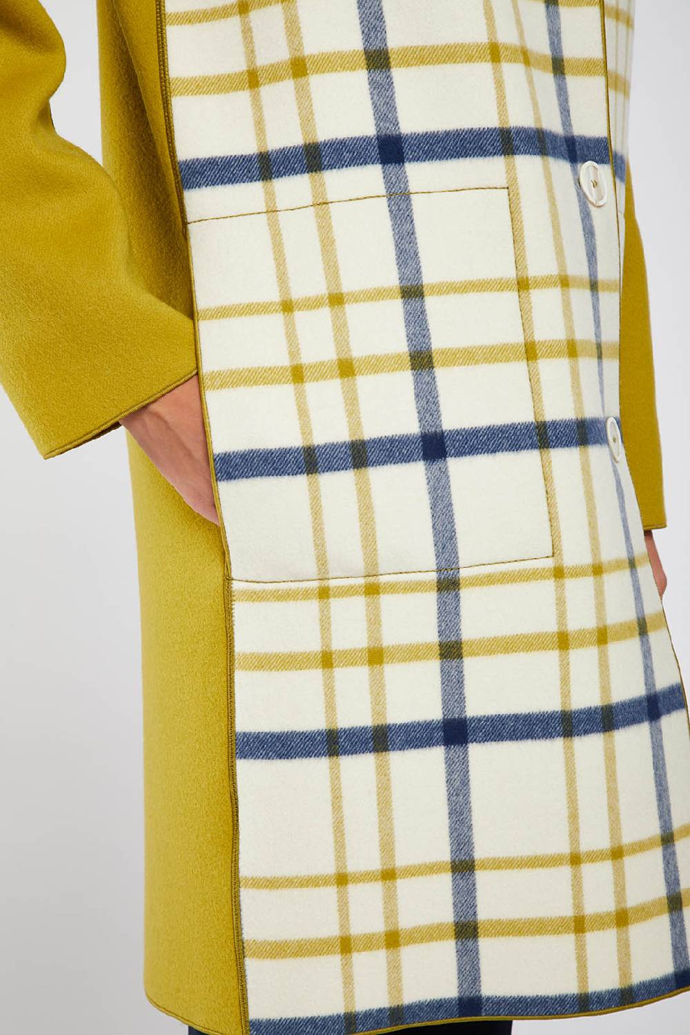 Piazza Sempione Cappotto In Panno Double Fantasia Check