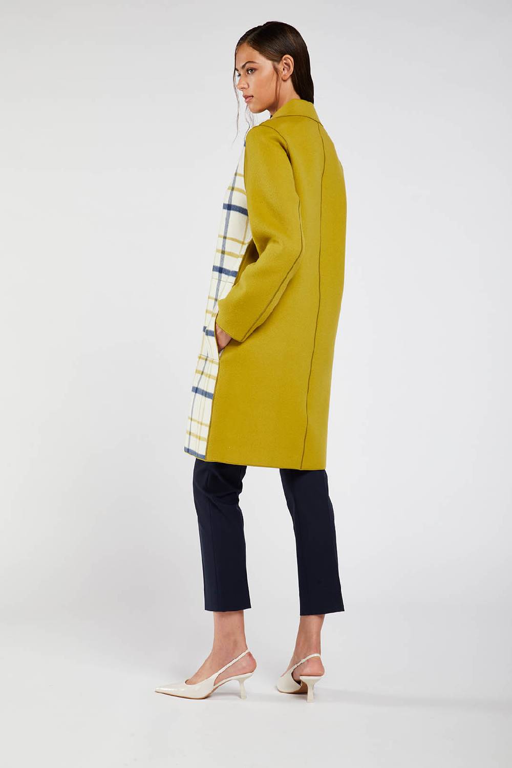 Piazza Sempione Cappotto In Panno Double Fantasia Check