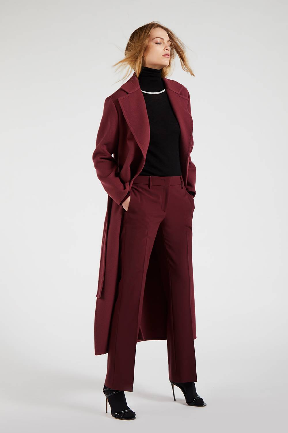 Piazza Sempione Cappotto Lungo A Vestaglia Con Cintura