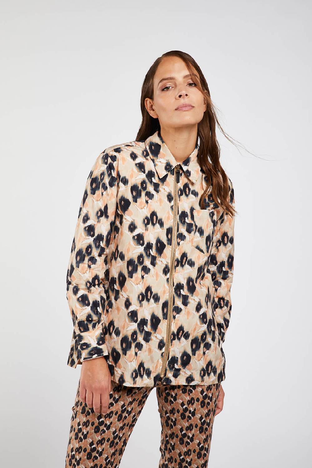 Piazza Sempione Giacca Camicia In Bio Nylon Stampato