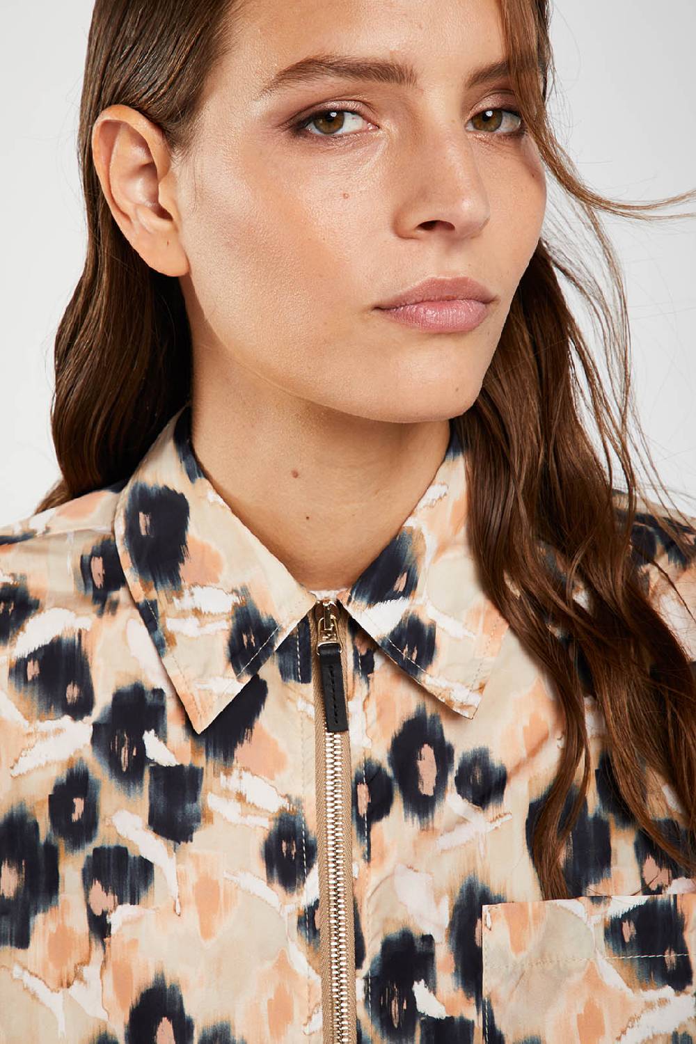 Piazza Sempione Giacca Camicia In Bio Nylon Stampato