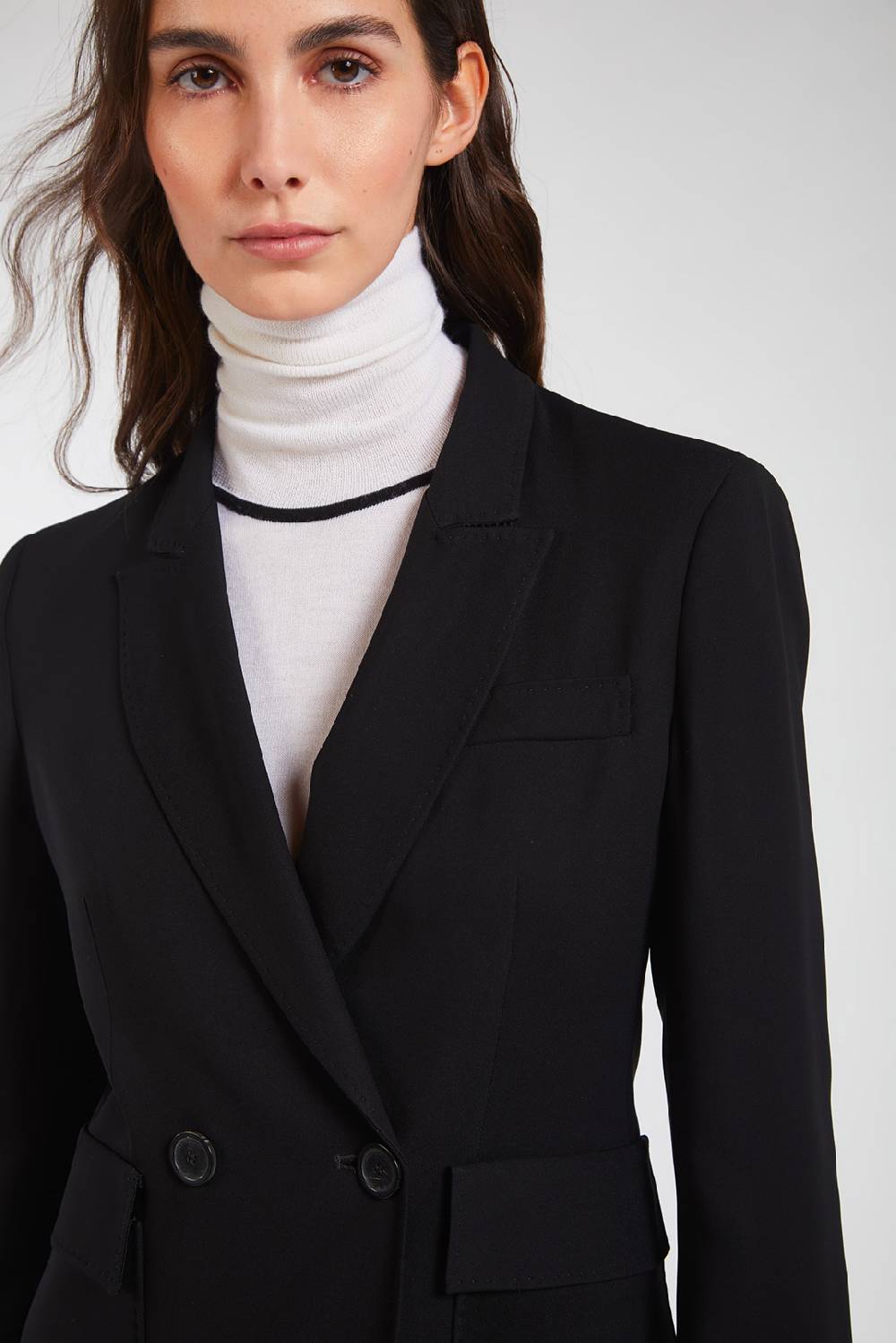 Piazza Sempione Giacca doppiopetto in cadì di viscosa