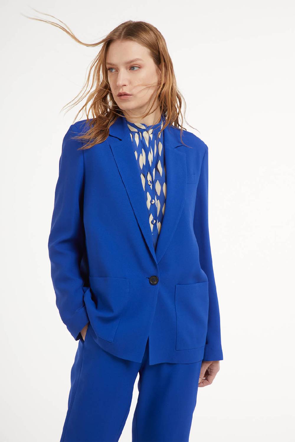 Piazza Sempione Giacca monopetto in crepe misto viscosa