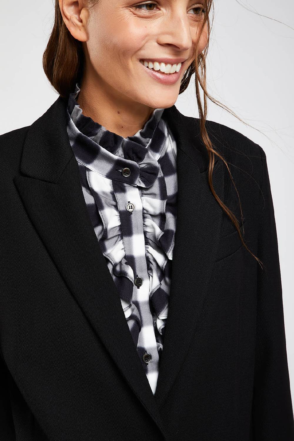 Piazza Sempione Giacca Monopetto In Gabardina Tecnica Di Lana Stretch