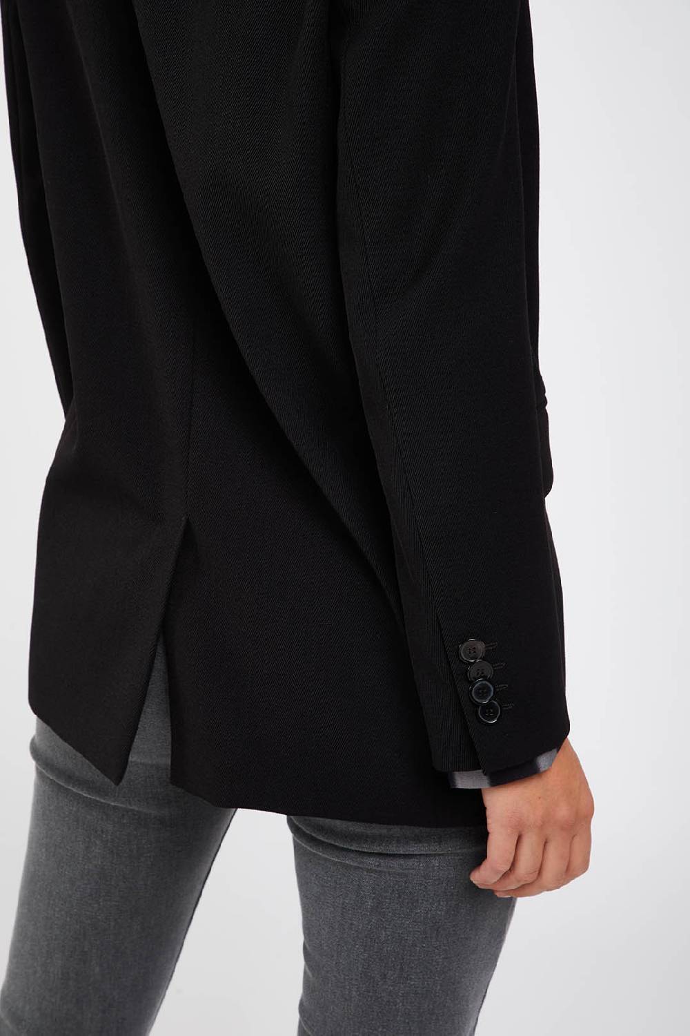 Piazza Sempione Giacca Monopetto In Gabardina Tecnica Di Lana Stretch