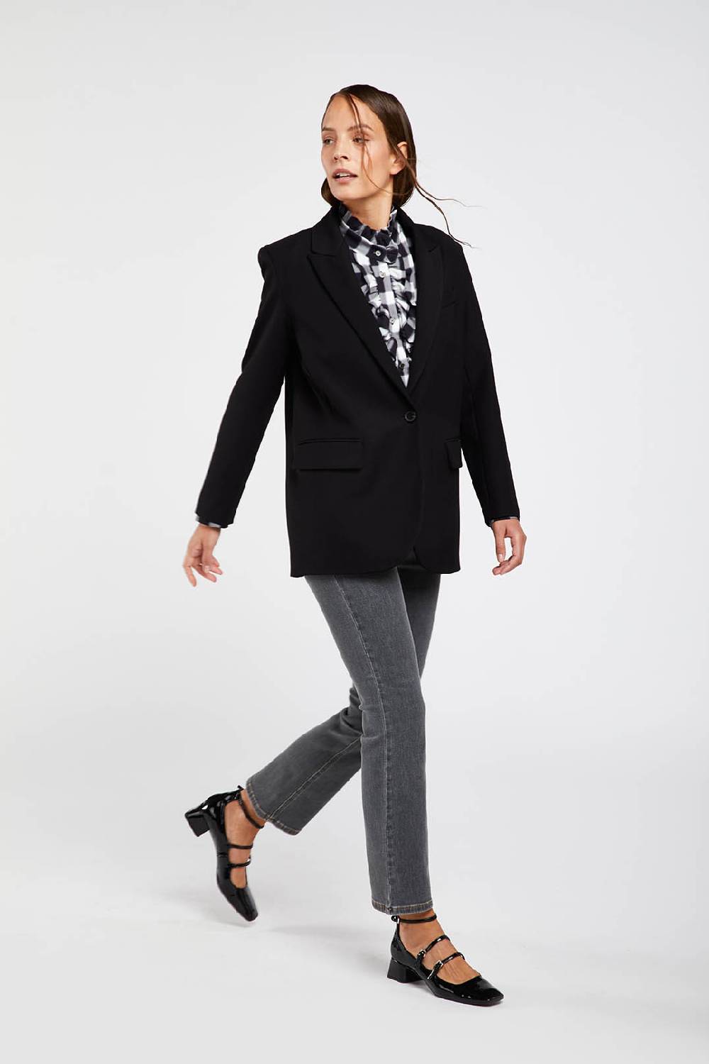 Piazza Sempione giacca monopetto in gabardina tecnica di lana stretch