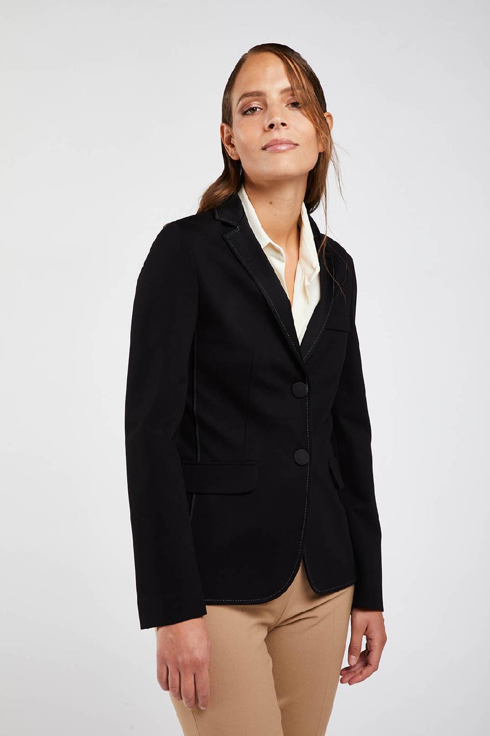 Piazza Sempione Giacca Monopetto In Jersey Elasticizzato