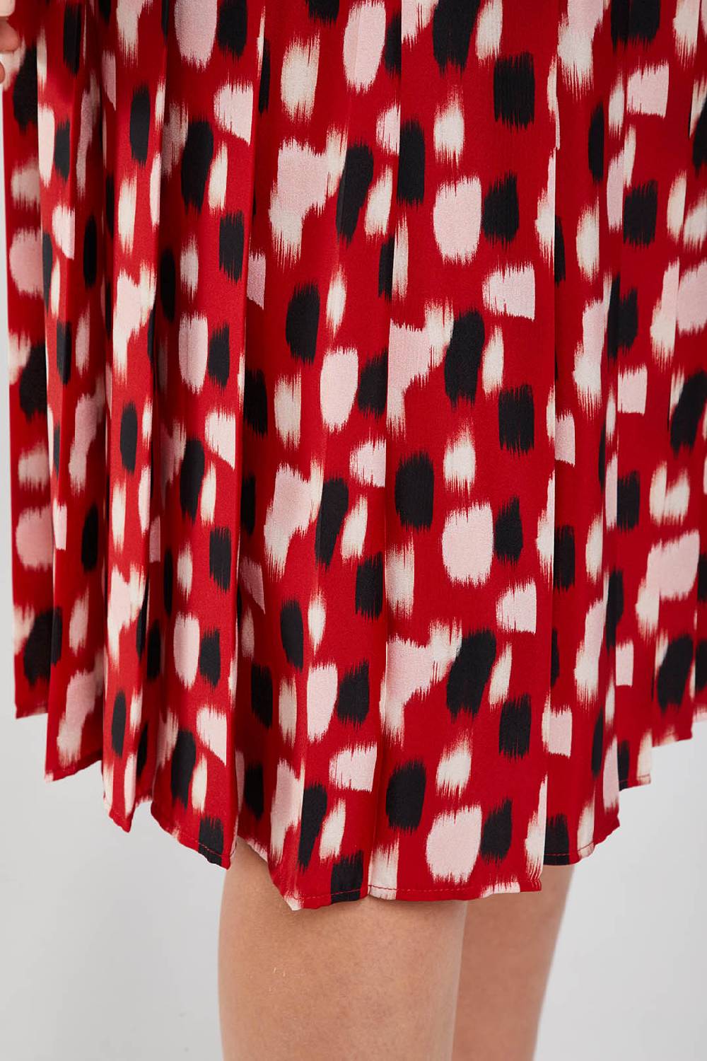 Piazza Sempione Gonna Plissè Con Stampa Macchia Pennellata