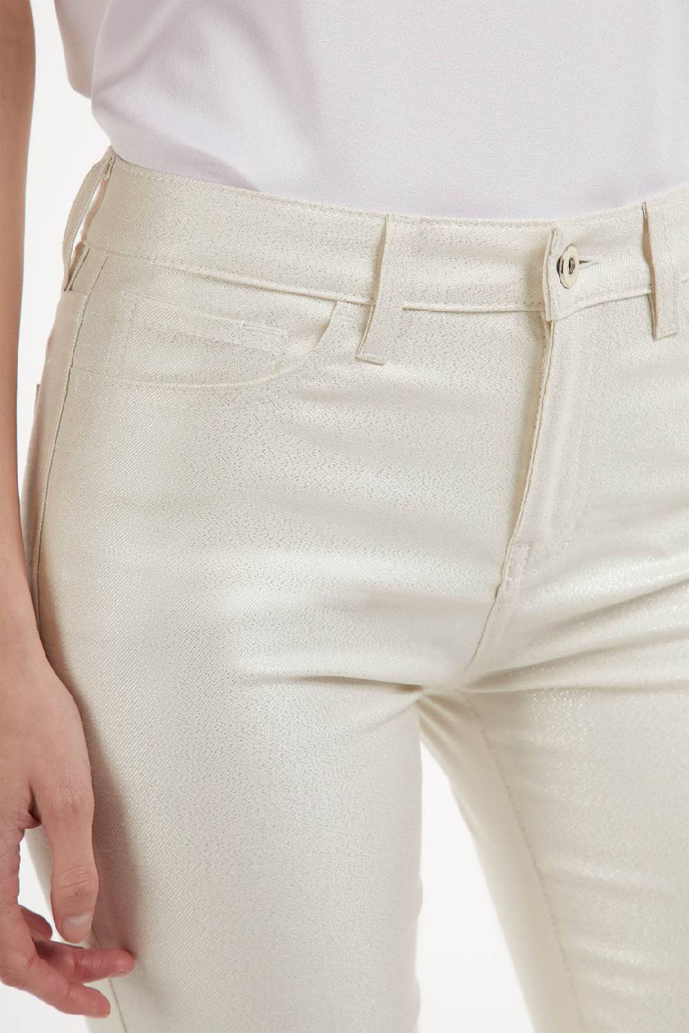 Piazza Sempione JENNIFER Pantalone Bootcut Effetto Acqua