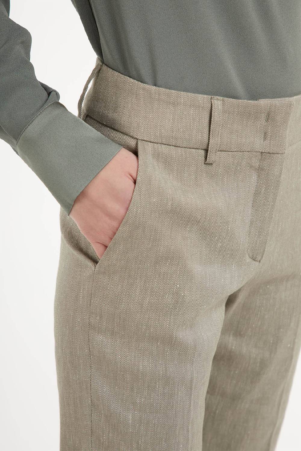 Piazza Sempione KIM Gabardina Di Lino Cotone Effetto Denim