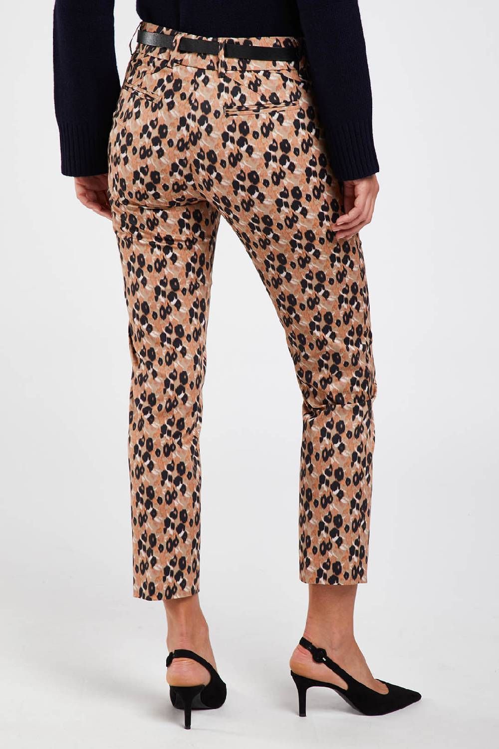 Piazza Sempione KIM Raso Di Cotone Stretch Con Microfantasia