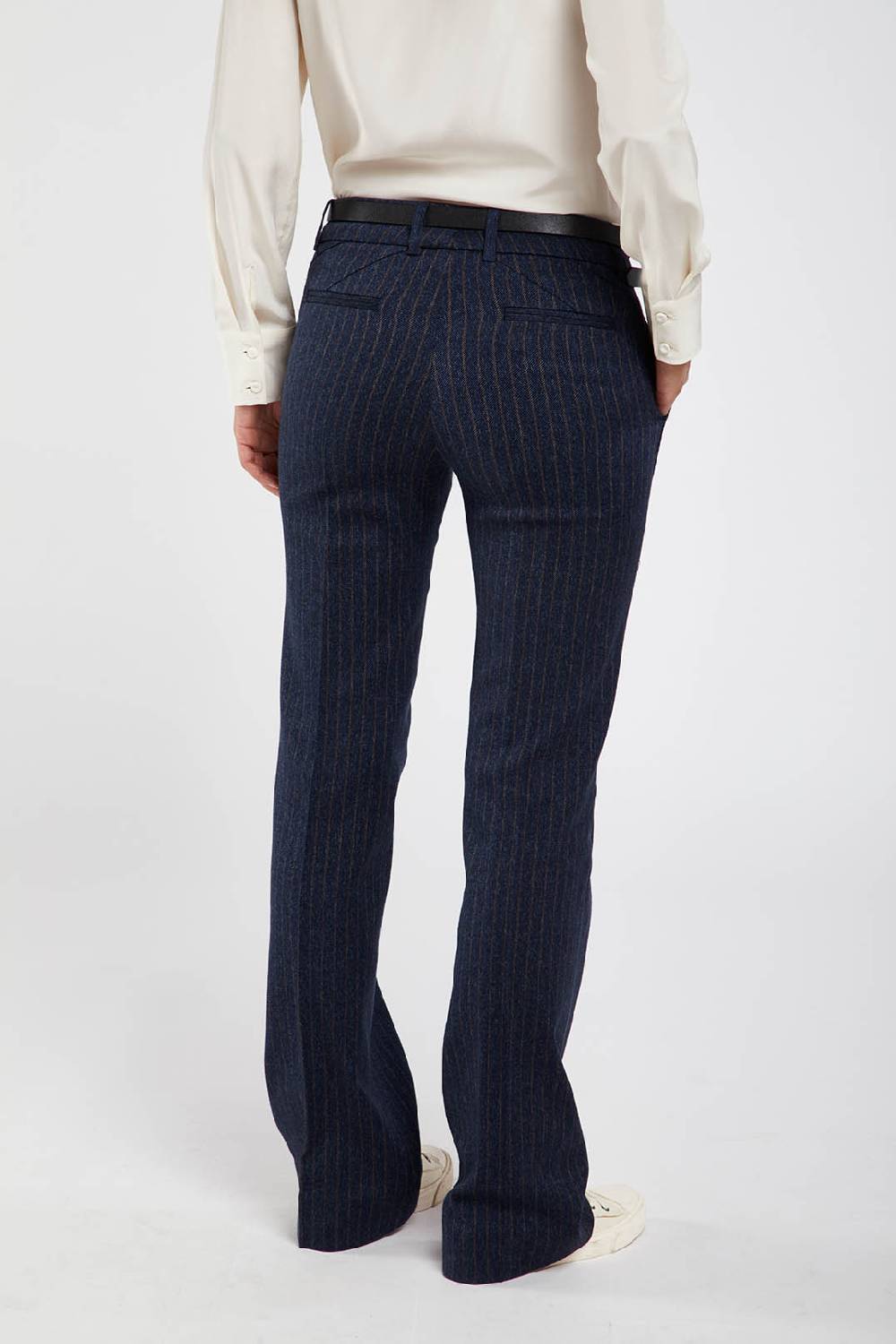 Piazza Sempione LUISA LUISA In Stretch Cover Twill Gessato