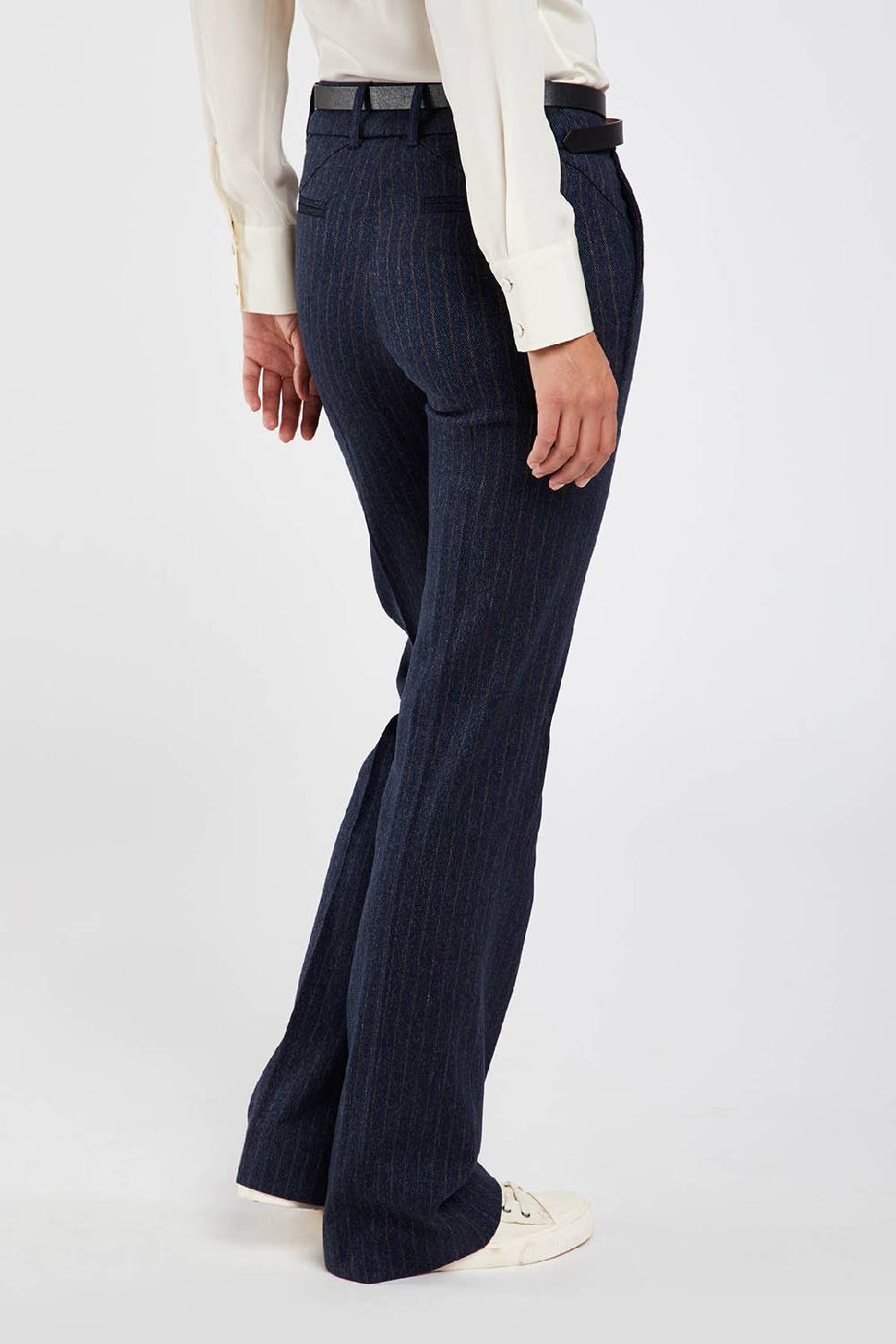 Piazza Sempione LUISA LUISA In Stretch Cover Twill Gessato