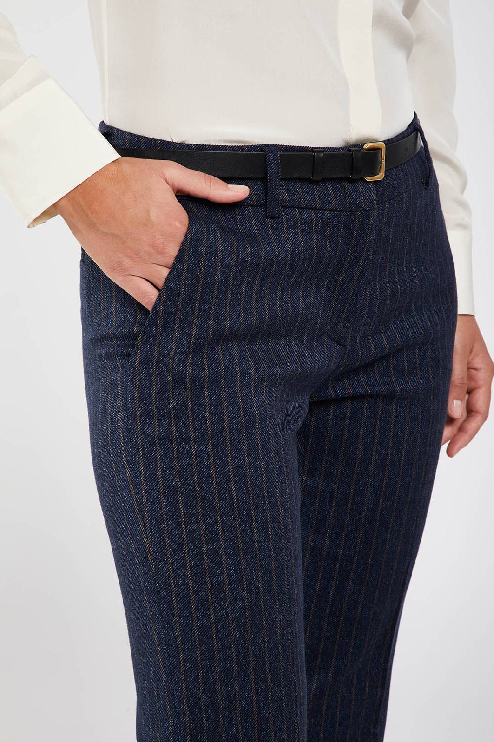 Piazza Sempione LUISA LUISA In Stretch Cover Twill Gessato