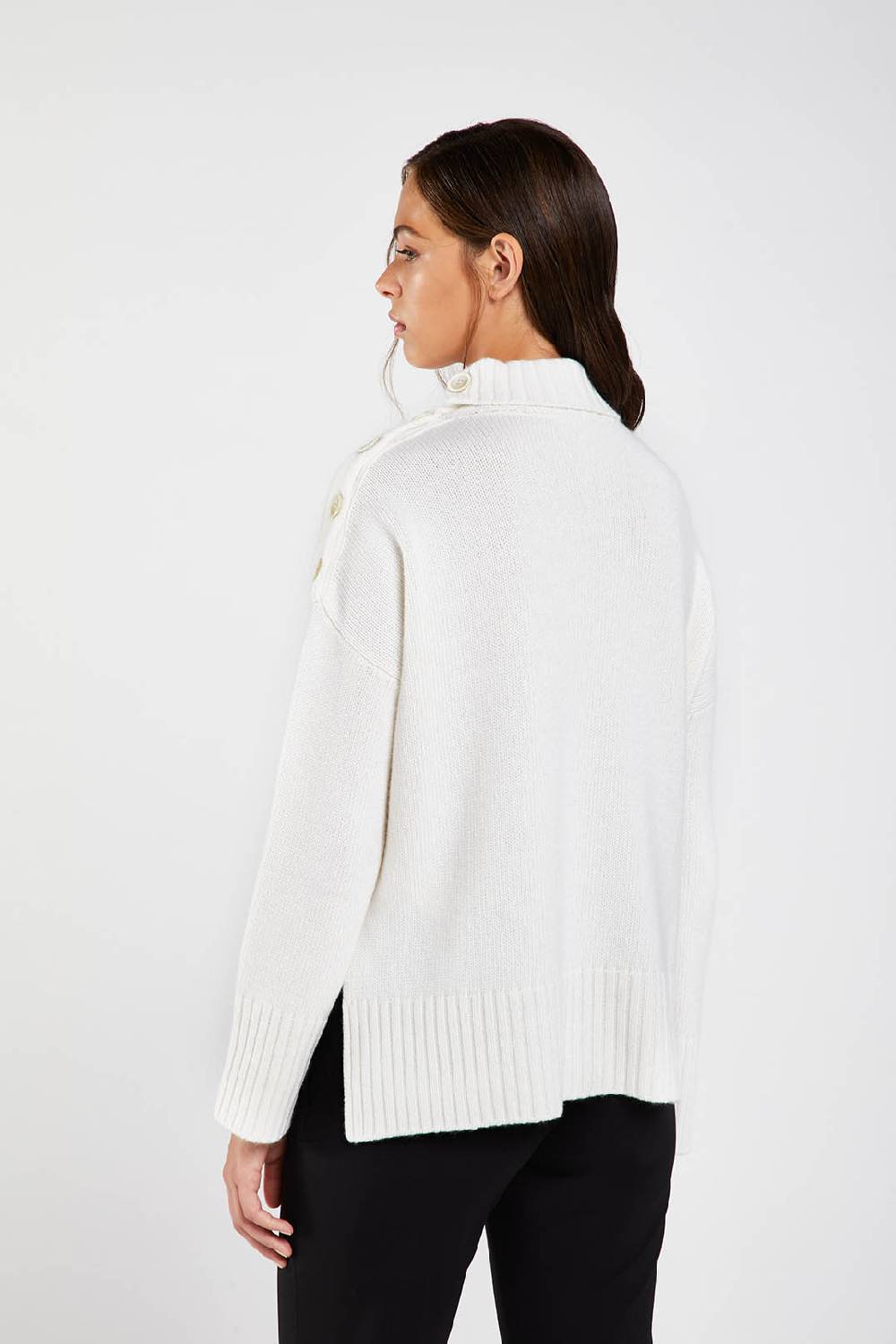 Piazza Sempione Maglione A Collo Alto In Misto Lana Cashmere