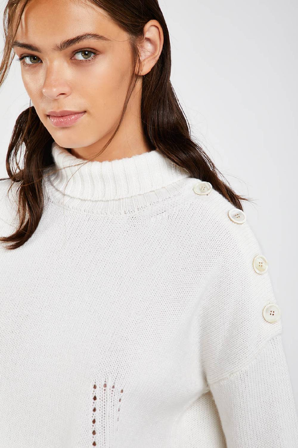 Piazza Sempione Maglione A Collo Alto In Misto Lana Cashmere