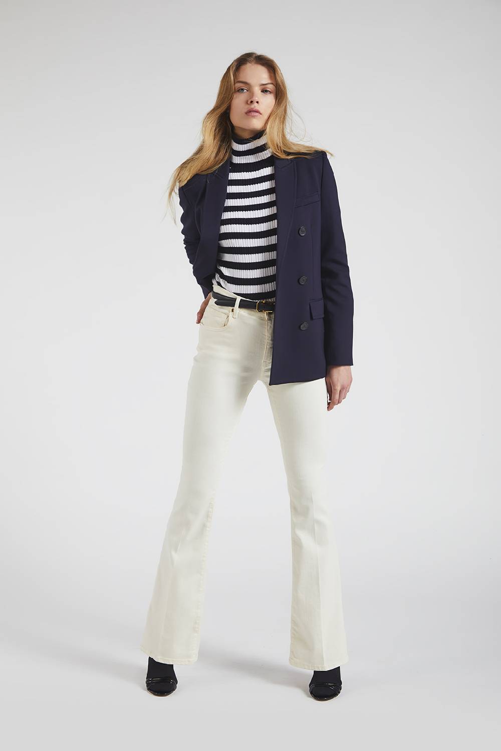 Piazza Sempione Maglione A Righe Con Collo A Cratere