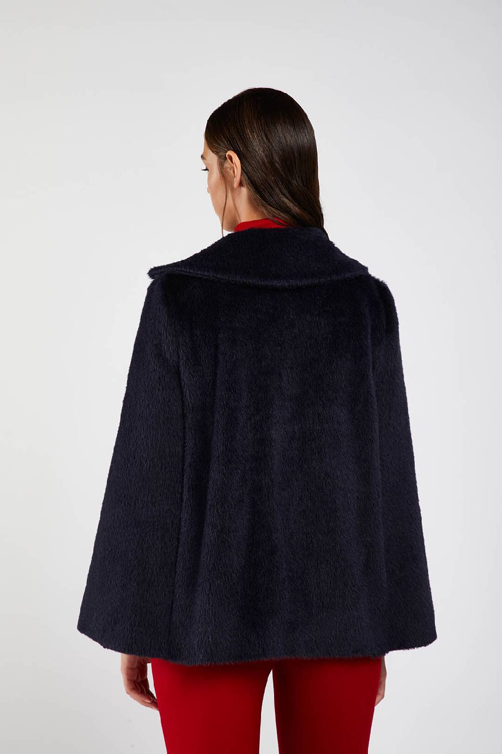 Piazza Sempione Mantella Fuzzy In Alpaca E Lana Vergine