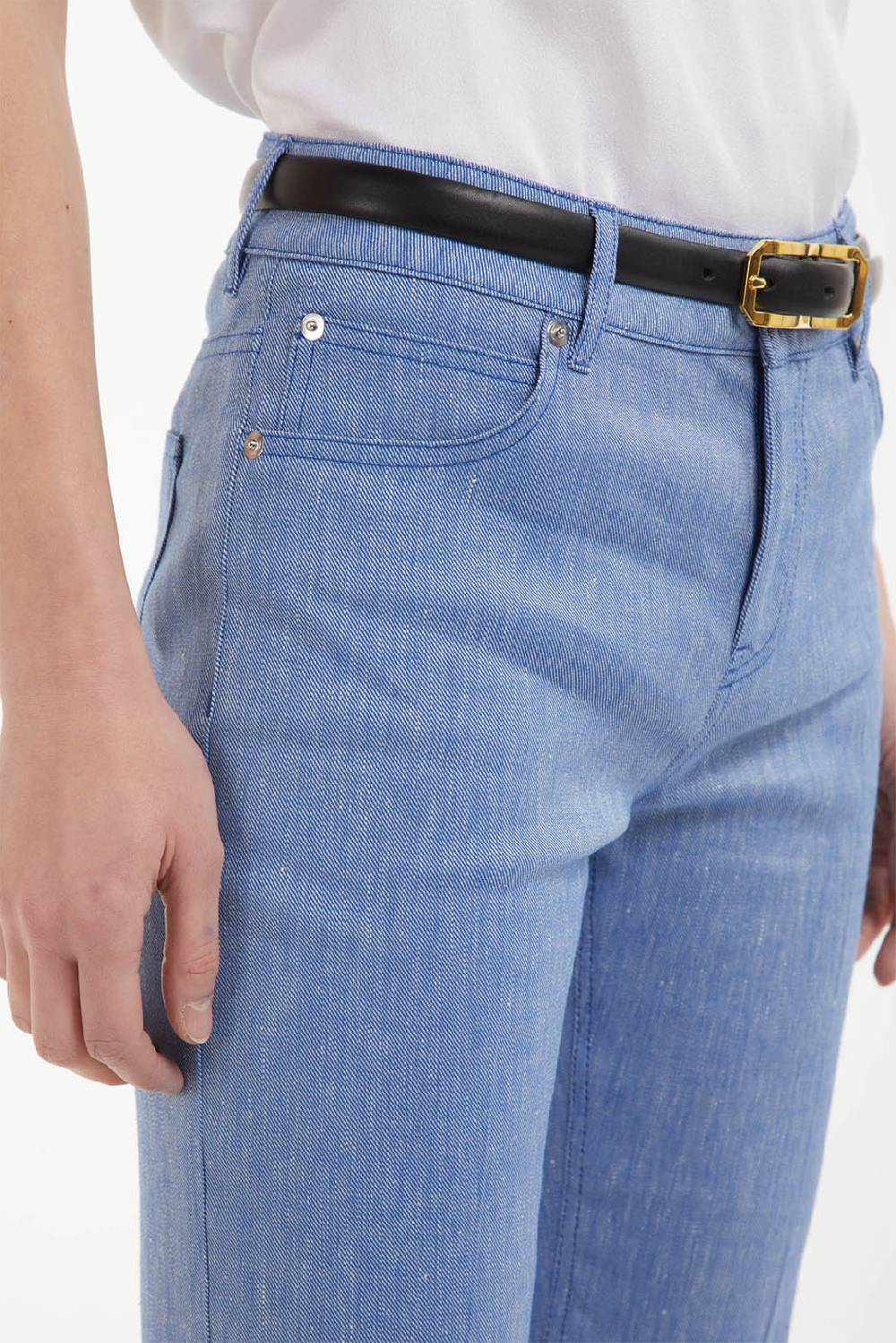 Piazza Sempione OLIVIA Pantalone 5 Tasche Effetto Denim