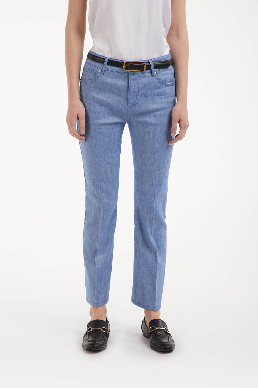 Piazza Sempione OLIVIA Pantalone 5 tasche effetto denim