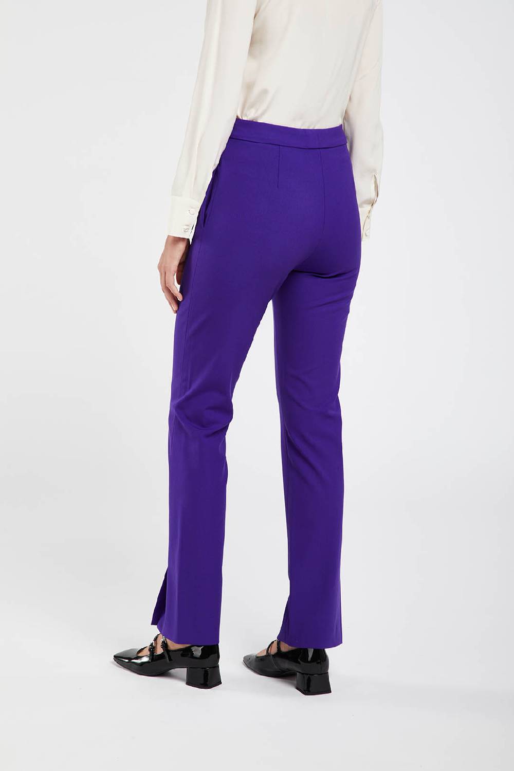 Piazza Sempione Pantalone Vita Alta In Lana Bielastica