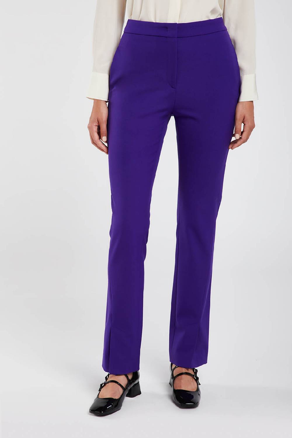 Piazza Sempione Pantalone vita alta in lana bielastica